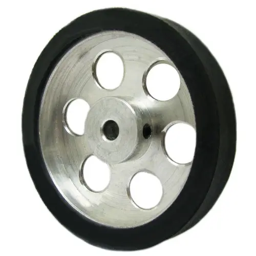 50mm Diameter 4mm Hole Size Aluminum Robot wheel